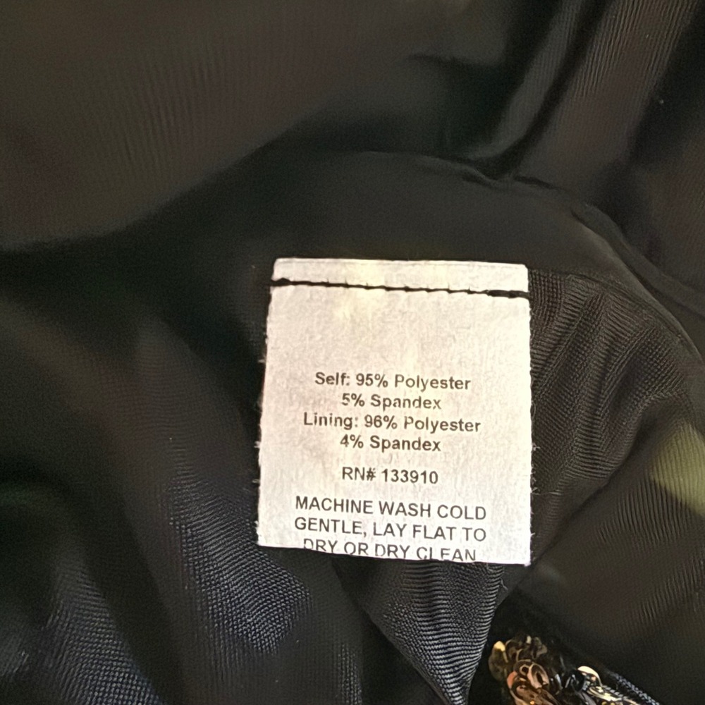 Show‎ Me Your Mumu Maddison Mini Dress Gold Clover Sequin Black MR4-5706 DG92 L - Picture 5 of 6